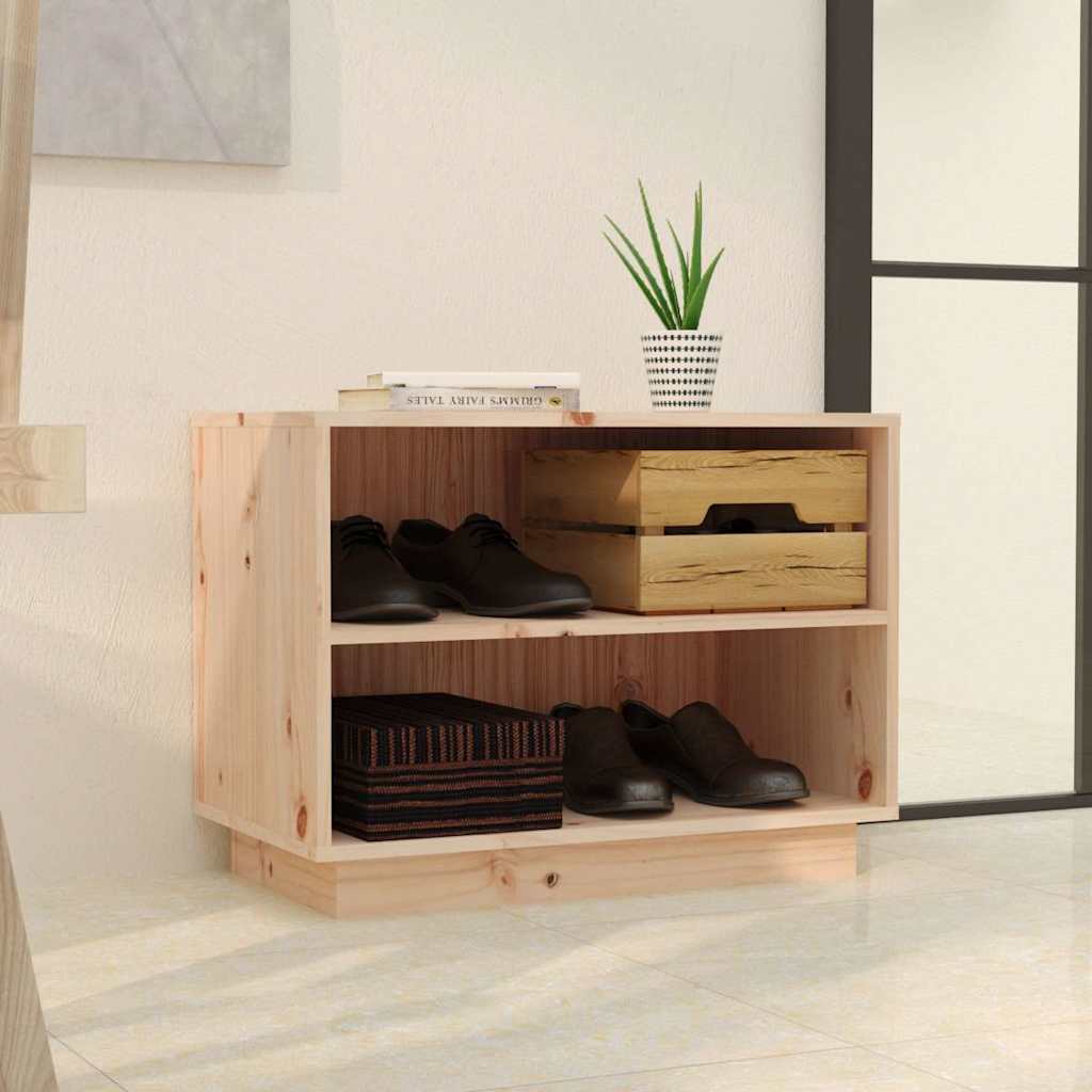 Shoe Cabinet | Natural Wood | Solid Pine Wood | Compact | Shoe Cabinet
