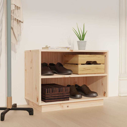 Shoe Cabinet | Natural Wood | Solid Pine Wood | Compact | Shoe Cabinet