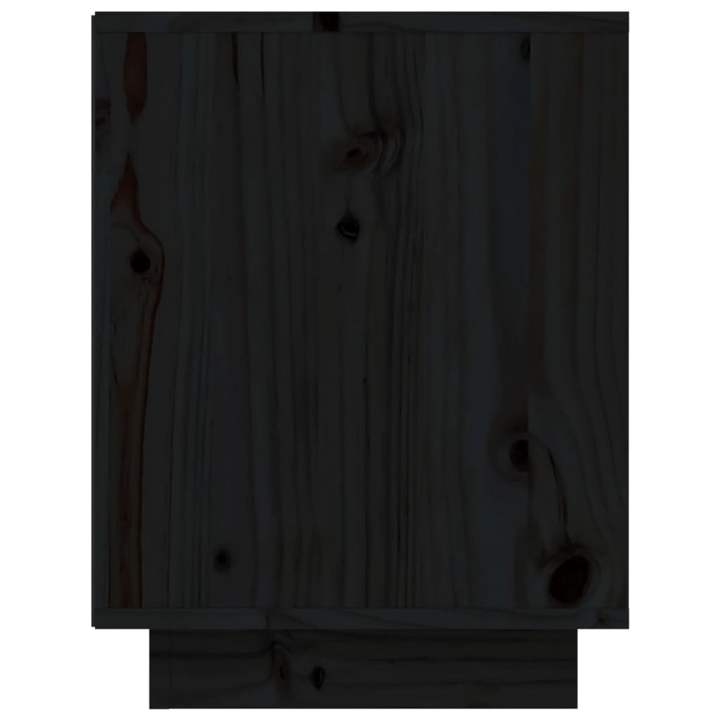 Shoe Cabinet Black 60x34x45 cm Solid Wood Pine
