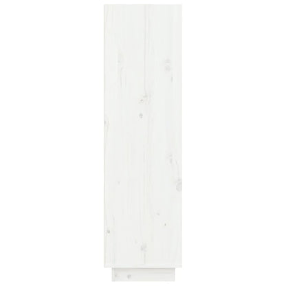 Shoe Cabinet White 60x34x105 cm Solid Wood Pine