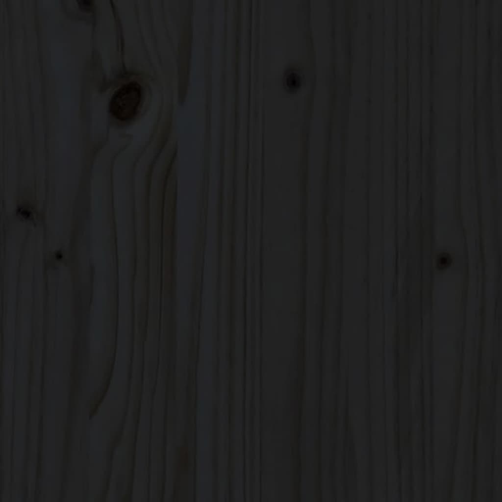 Shoe Cabinet Black 30x34x105 cm Solid Wood Pine