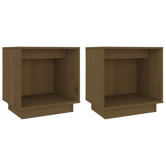 Bedside Cabinets 2 pcs Honey Brown 40x30x40 cm Solid Wood Pine