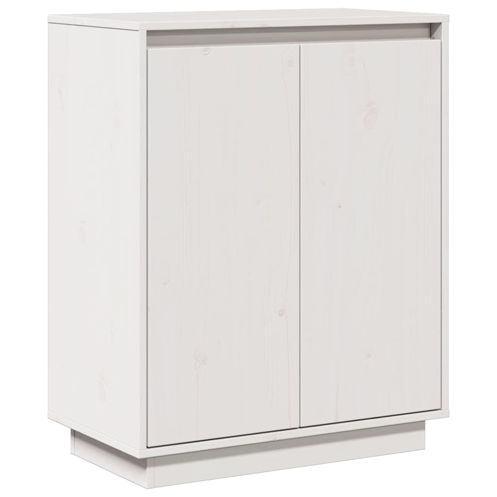 Sideboard White 60x34x75 cm Solid Wood Pine