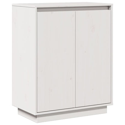 Sideboard White 60x34x75 cm Solid Wood Pine