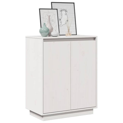 Sideboard White 60x34x75 cm Solid Wood Pine