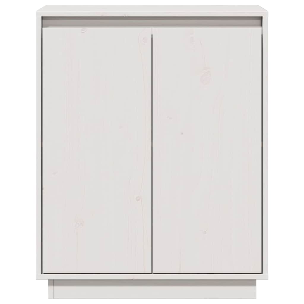 Sideboard White 60x34x75 cm Solid Wood Pine