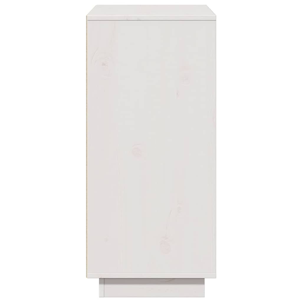 Sideboard White 60x34x75 cm Solid Wood Pine