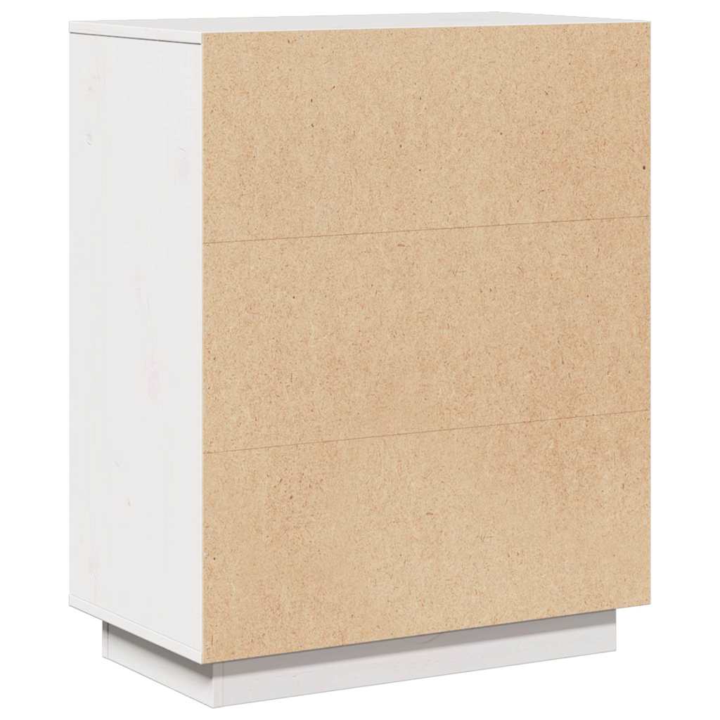 Sideboard White 60x34x75 cm Solid Wood Pine