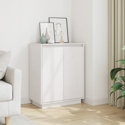 Sideboard White 60x34x75 cm Solid Wood Pine