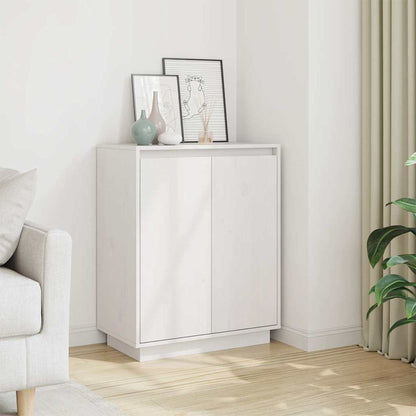Sideboard White 60x34x75 cm Solid Wood Pine