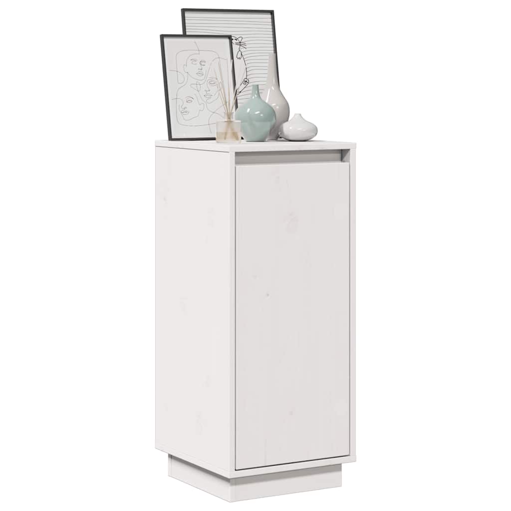Sideboard White 31.5x34x75 cm Solid Wood Pine