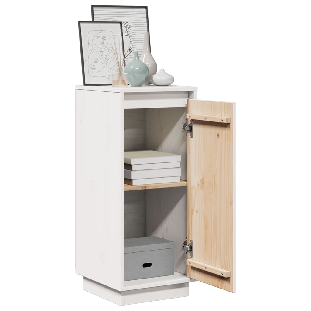 Sideboard White 31.5x34x75 cm Solid Wood Pine
