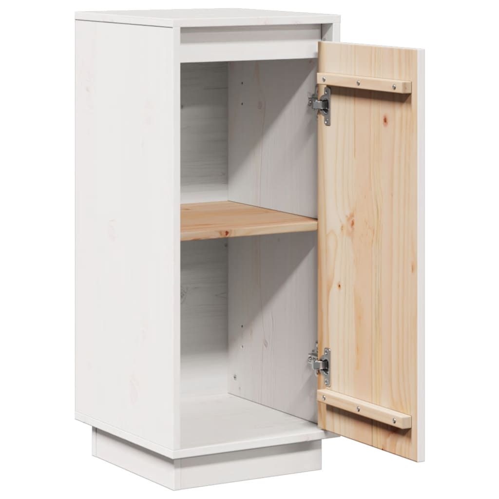 Sideboard White 31.5x34x75 cm Solid Wood Pine