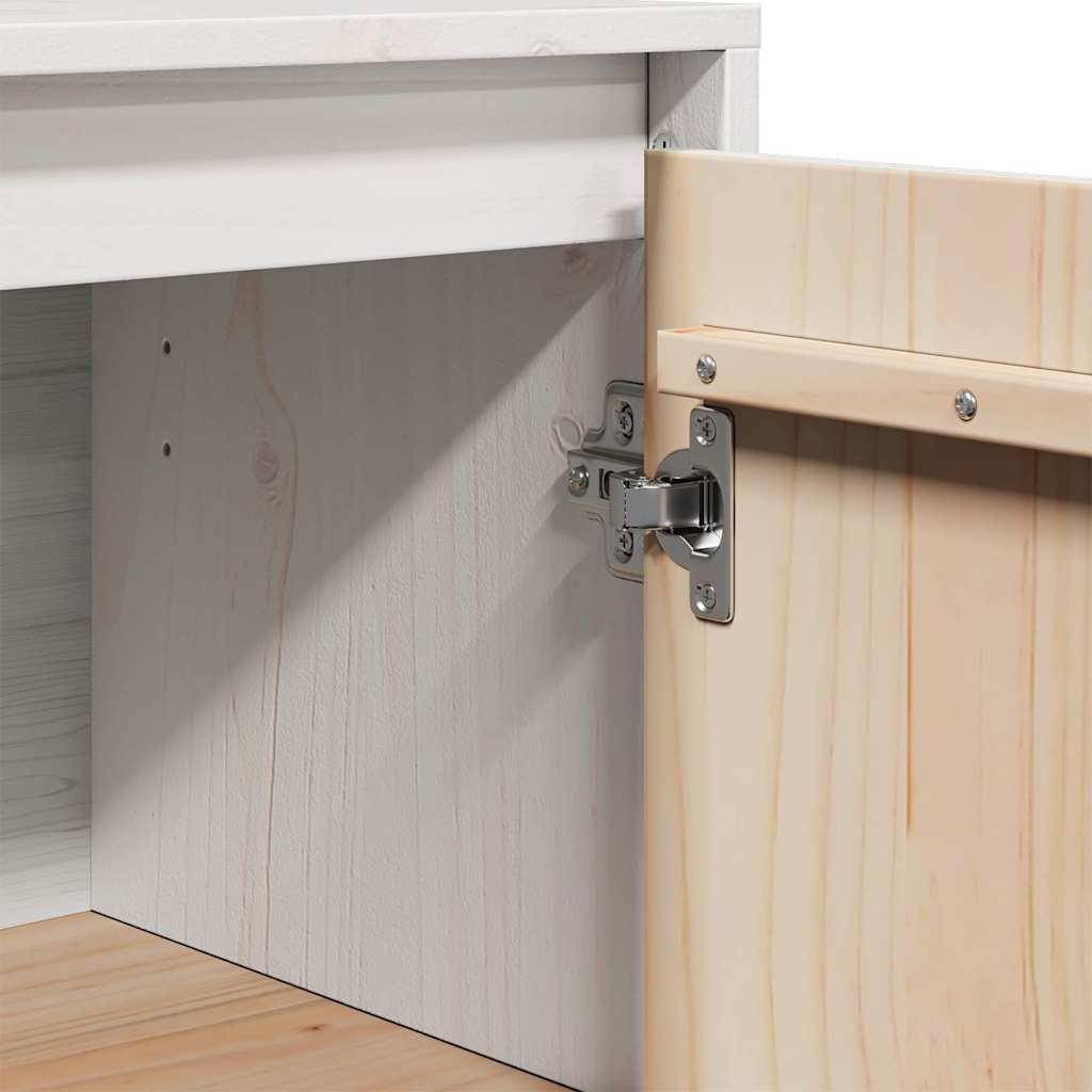 Sideboard White 31.5x34x75 cm Solid Wood Pine