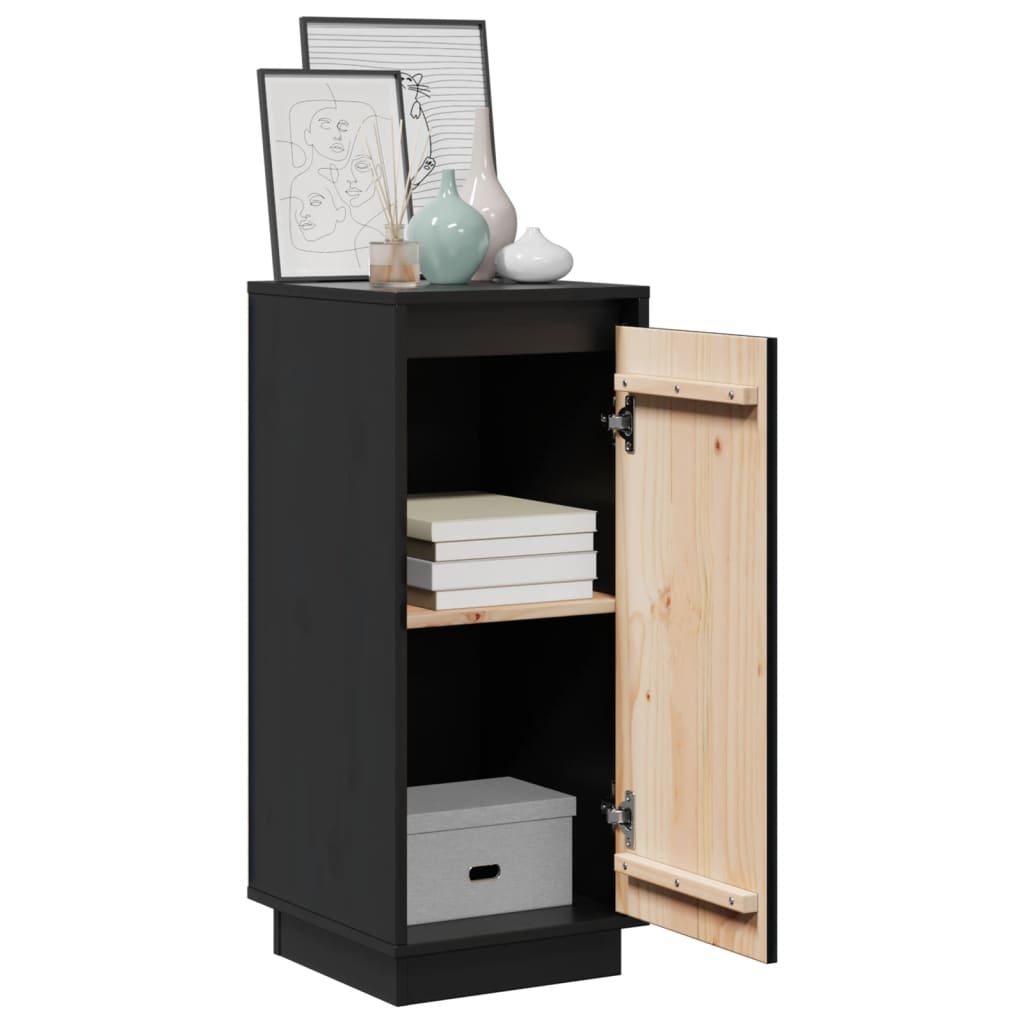 Sideboard | Set of 2 | Black | Solid pinewood | Medium | Sideboard