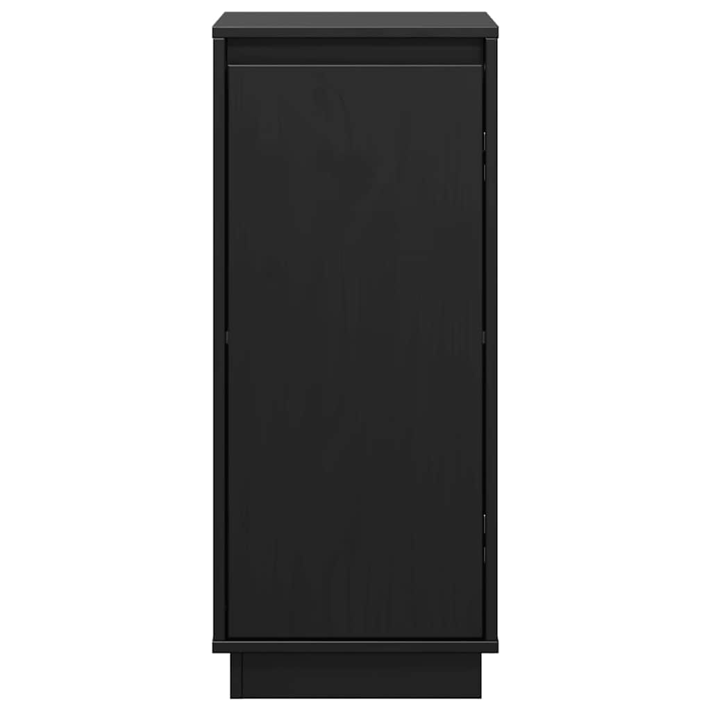 Sideboards 2 pcs Black 31.5x34x75 cm Solid Wood Pine