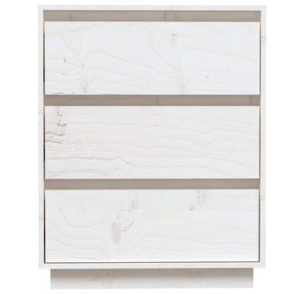 Sideboard White 60x34x75 cm Solid Wood Pine