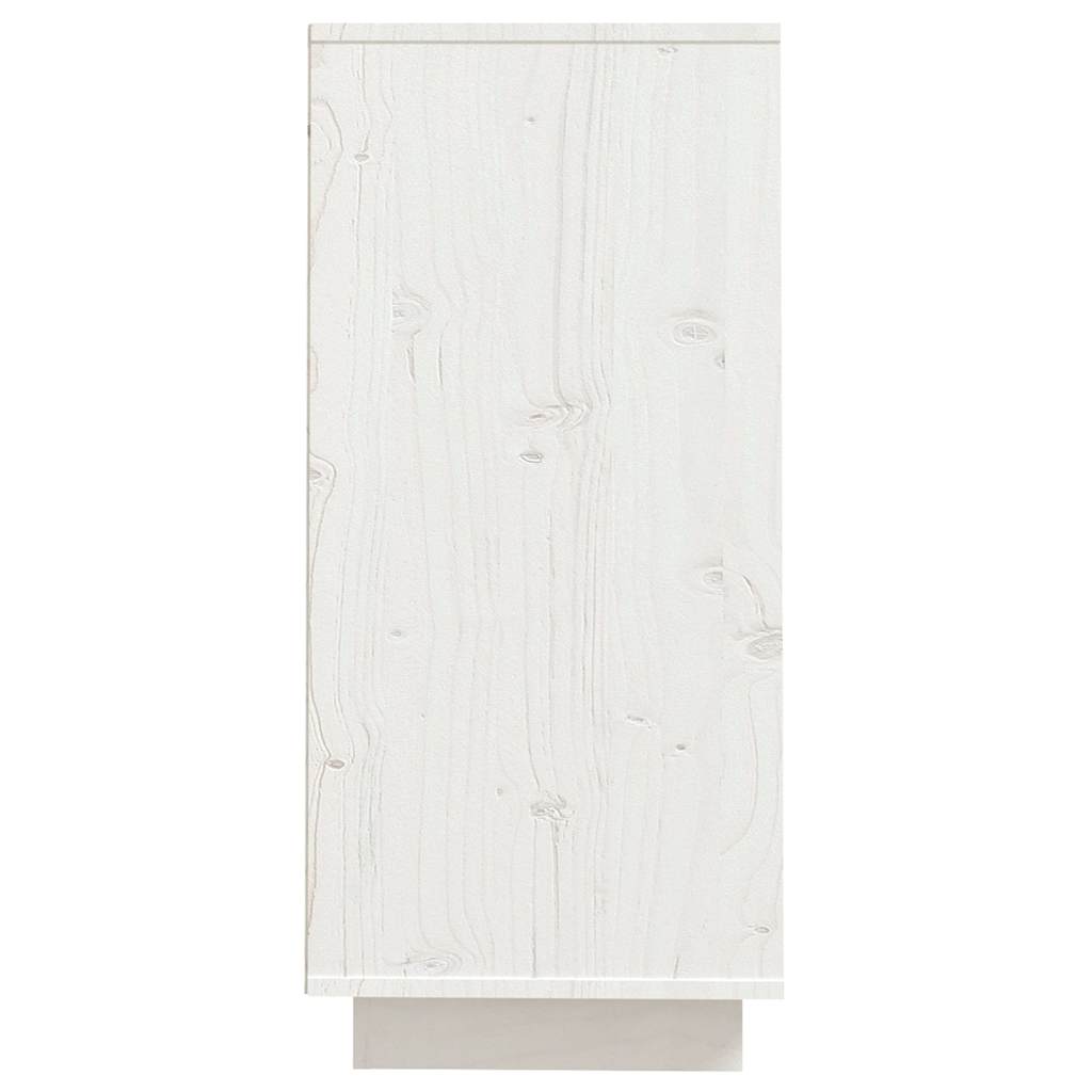 Sideboard White 60x34x75 cm Solid Wood Pine