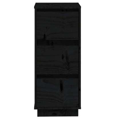 Sideboard | Set of 2 | Black | Solid Pine Wood | 32x34x75 cm