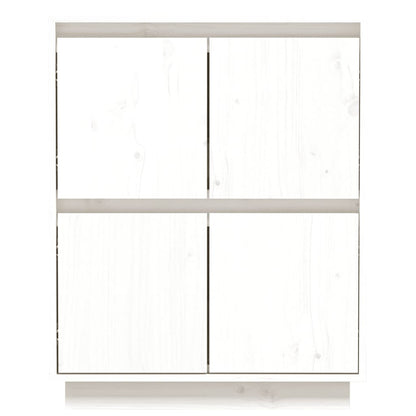 Sideboard White 60x34x75 cm Solid Wood Pine