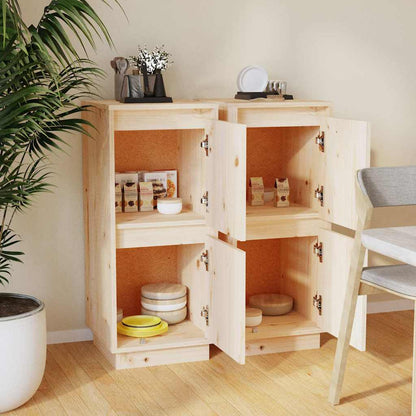 Sideboards 2 pcs 31,5x34x75 cm Solid Wood Pine