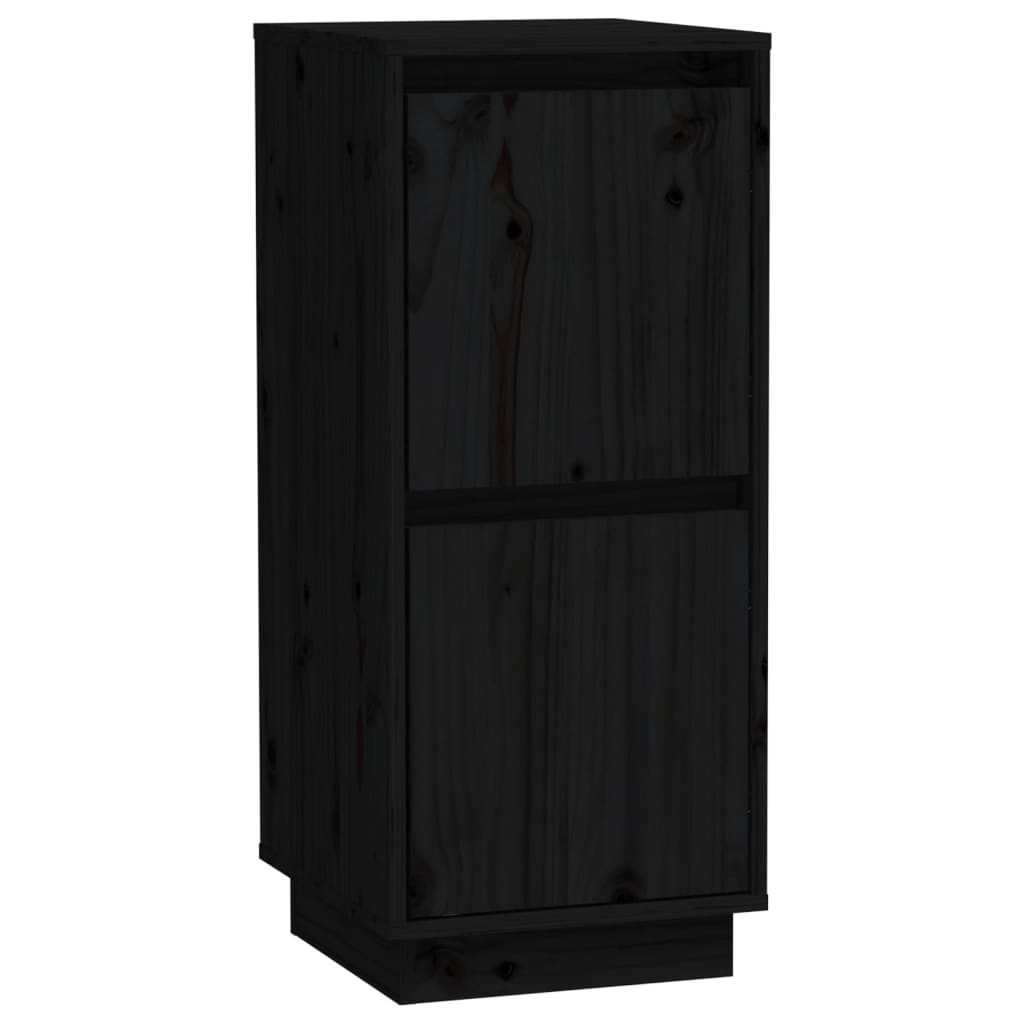 Sideboard | Set of 2 | Black | Solid pine wood, MDF | Standard