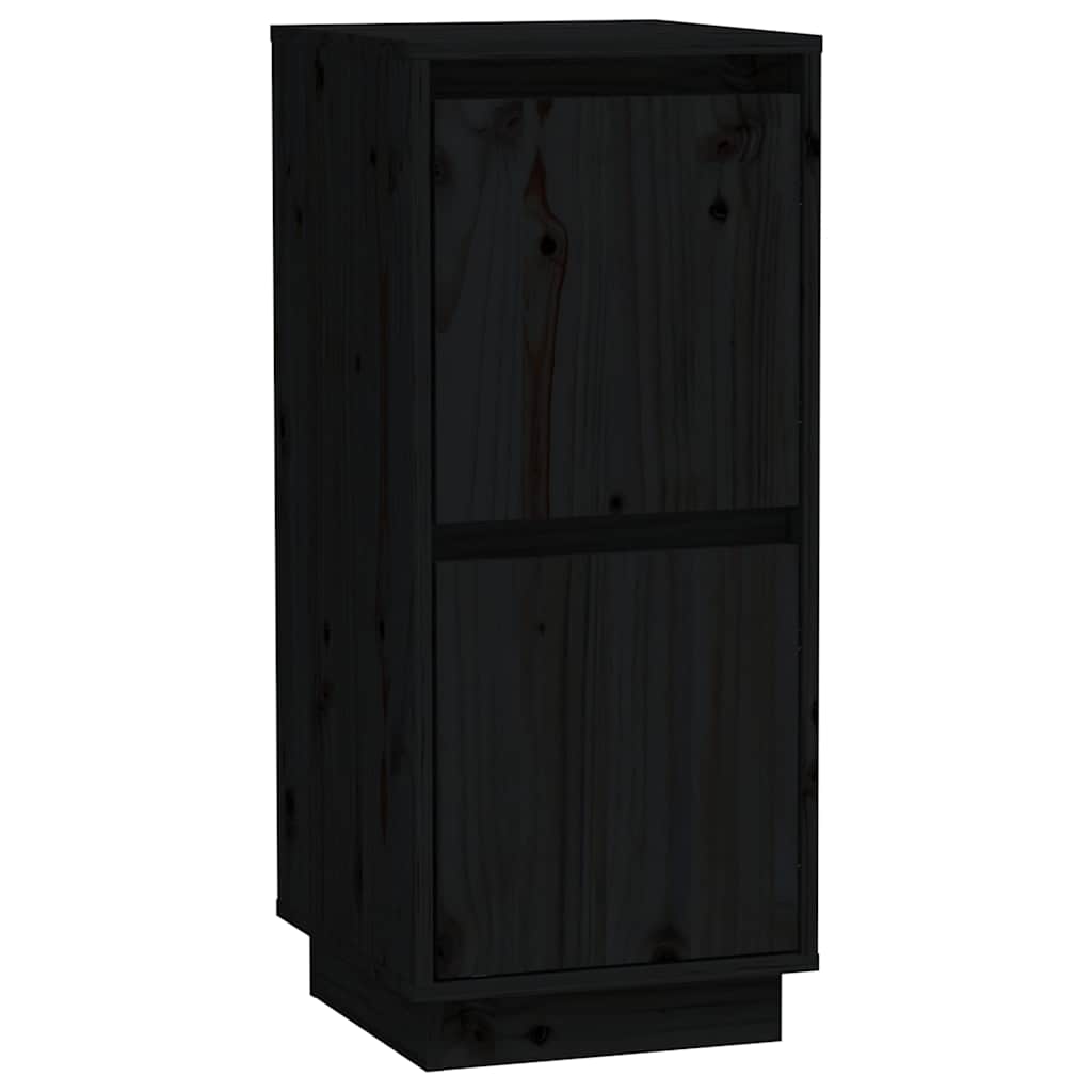 Sideboards 2 pcs Black 31,5x34x75 cm Solid Wood Pine