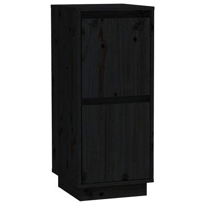 Sideboards 2 pcs Black 31,5x34x75 cm Solid Wood Pine