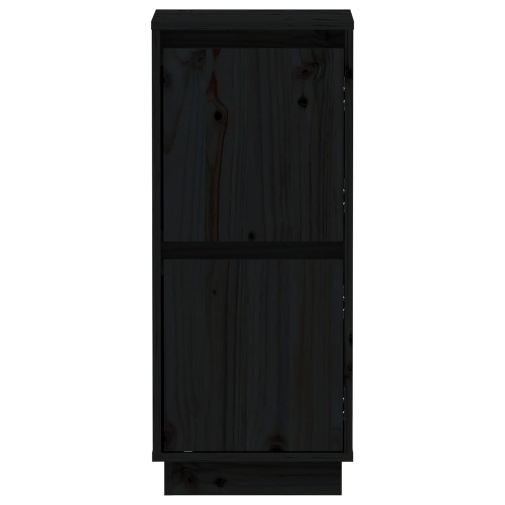 Sideboard | Set of 2 | Black | Solid pine wood, MDF | Standard
