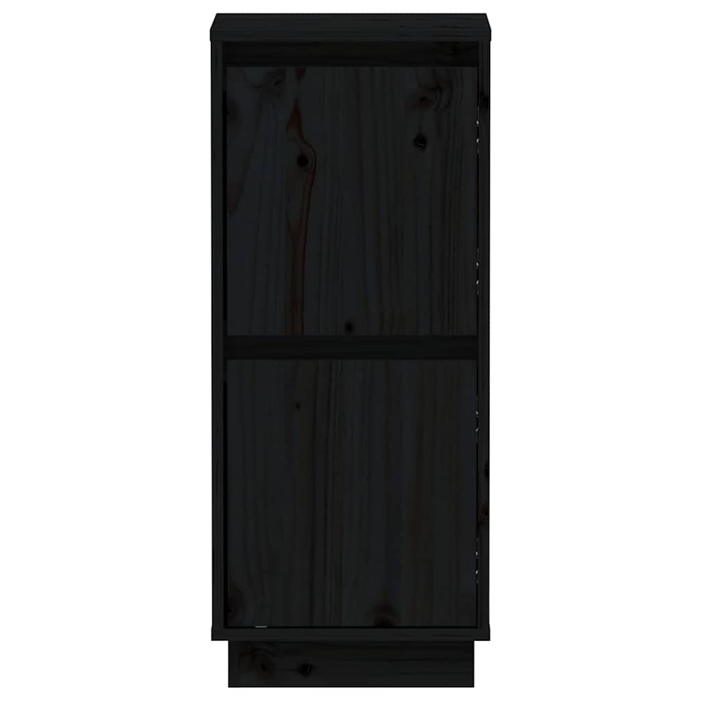 Sideboards 2 pcs Black 31,5x34x75 cm Solid Wood Pine