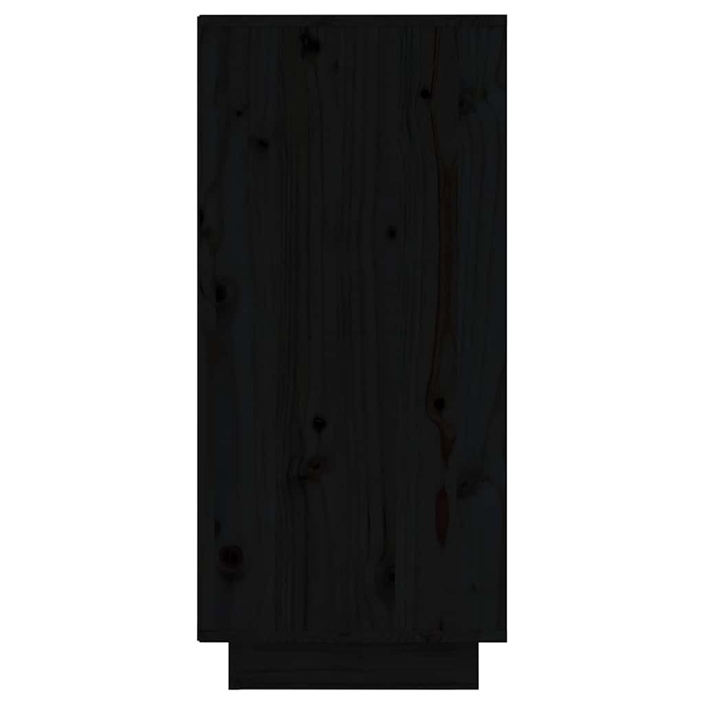 Sideboards 2 pcs Black 31,5x34x75 cm Solid Wood Pine