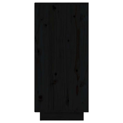Sideboards 2 pcs Black 31,5x34x75 cm Solid Wood Pine