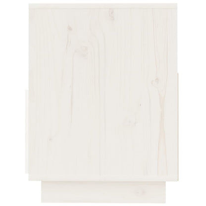 TV Cabinet White 140x37x50 cm Solid Wood Pine