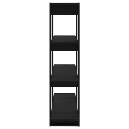 Book Cabinet/Room Divider Black 100x30x123.5 cm