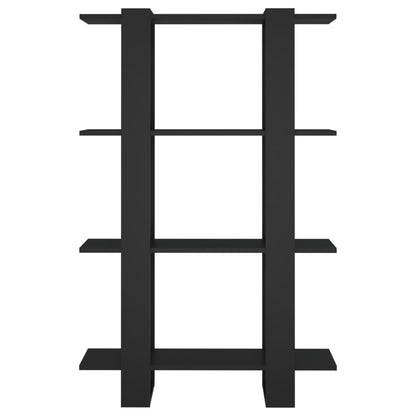Book Cabinet/Room Divider Black 80x30x123.5 cm