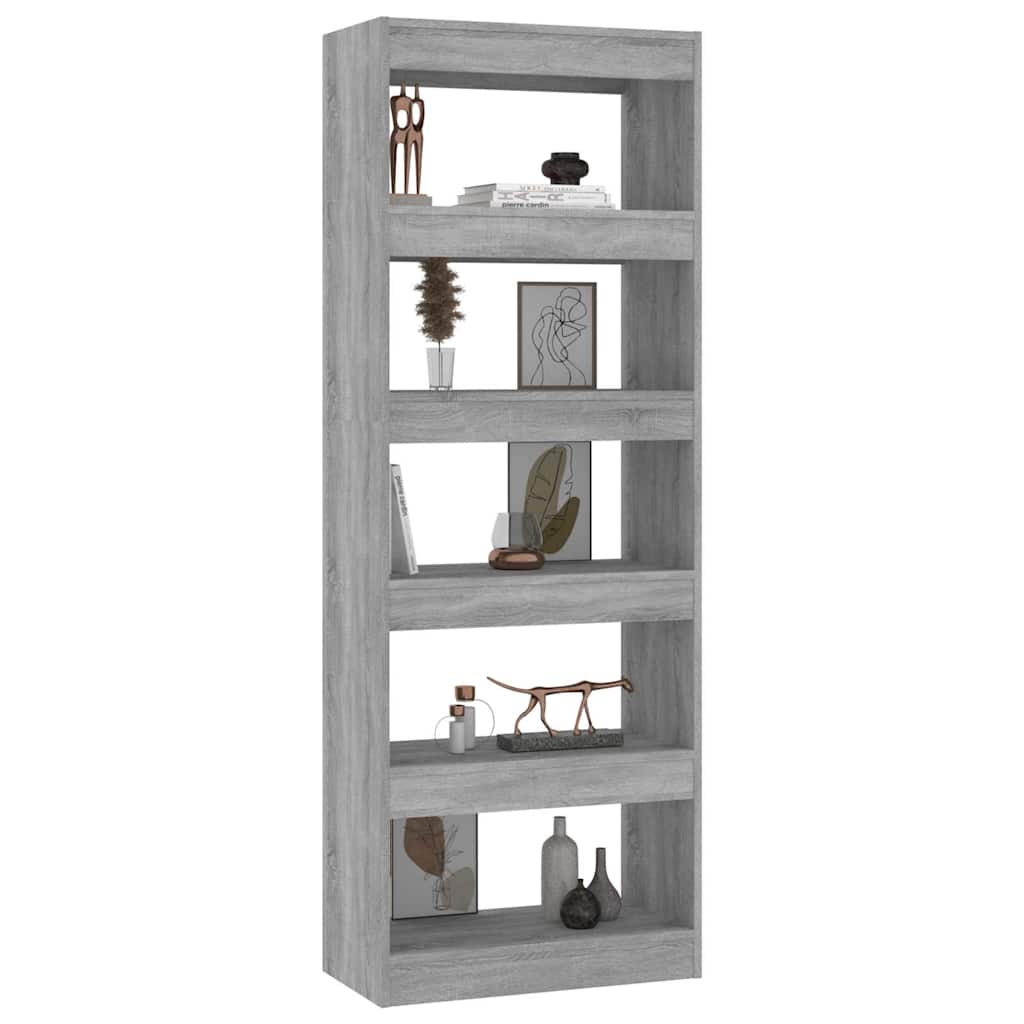 Book Cabinet/Room Divider Concrete Grey 60x30x166 cm