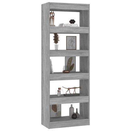 Book Cabinet/Room Divider Concrete Grey 60x30x166 cm