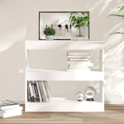811691 vidaXL Book Cabinet/Room Divider White 80x30x72 cm