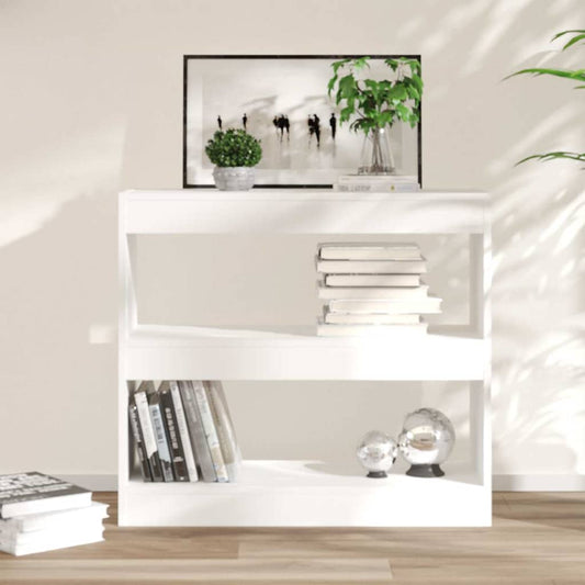 811691 vidaXL Book Cabinet/Room Divider White 80x30x72 cm