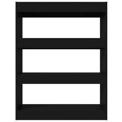 Book Cabinet/Room Divider Black 80x30x103 cm Engineered wood