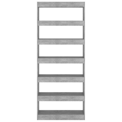 Book Cabinet/Room Divider Concrete Grey 80x30x198 cm Engineered Wood