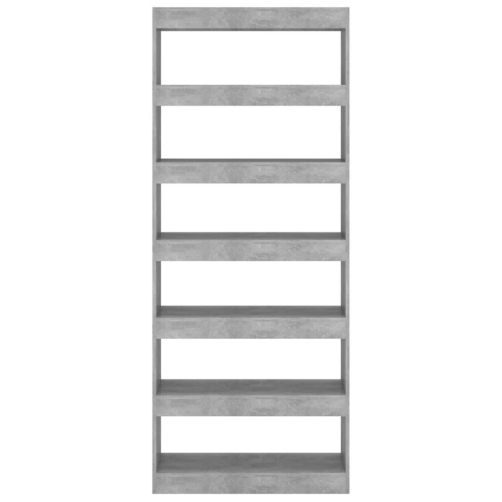 Book Cabinet/Room Divider Concrete Grey 80x30x198 cm Engineered Wood