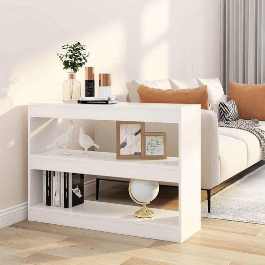 811736 vidaXL Book Cabinet/Room Divider White 100x30x72 cm