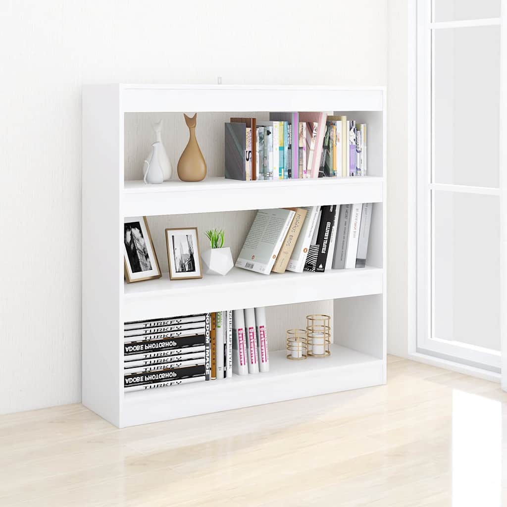 811745 vidaXL Book Cabinet/Room Divider White 100x30x103 cm