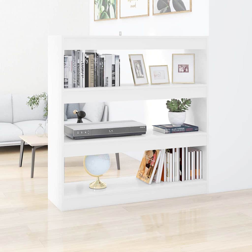 811745 vidaXL Book Cabinet/Room Divider White 100x30x103 cm
