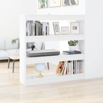 811745 vidaXL Book Cabinet/Room Divider White 100x30x103 cm