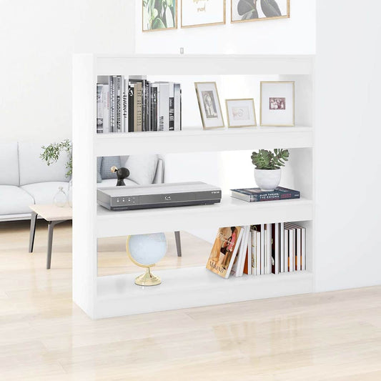 811745 vidaXL Book Cabinet/Room Divider White 100x30x103 cm