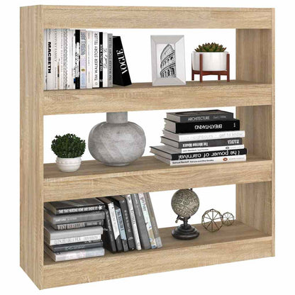 Book Cabinet/Room Divider Sonoma Oak 100x30x103 cm