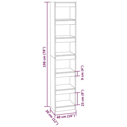 Book Cabinet/Room Divider Smoked Oak 40x30x198 cm