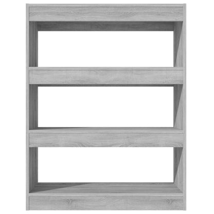 Book Cabinet/Room Divider Grey Sonoma 80x30x103 cm Engineered wood